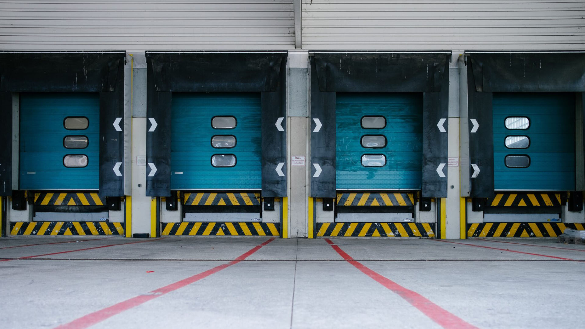 Shipping bays at a warehouse