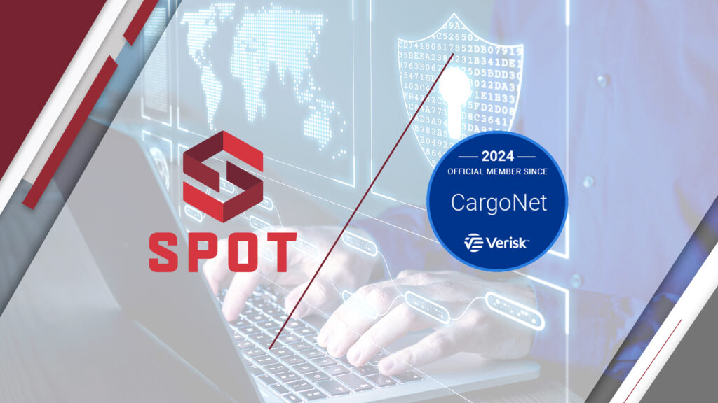 Spot logo on the left, Cargonet and Verisk 2024 membership logo on the right.